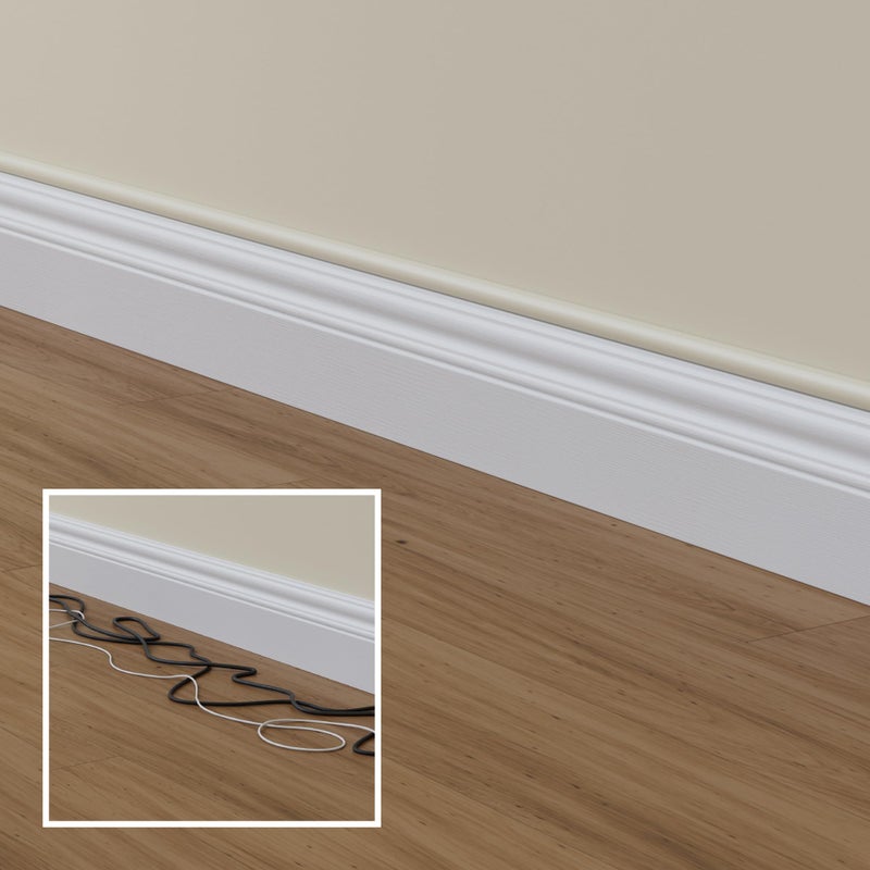 D-Line Half Round Cord Hider, Patented Cable Cover, Hide TV Wall Mount Wires, Raceway for Cords, Decorative Wire Covers, Paintable, Adhesive Cable Concealer, 1x 0.78in W x 0.39in H x 39in L, Beige - Image 5